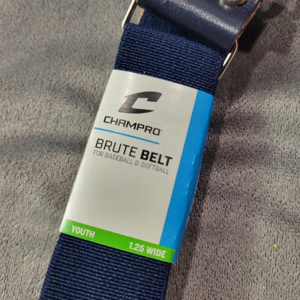 Champro Brute Belt‎ Youth Navy Blue 1.25 Inch Wide Baseball Softball Adjustable